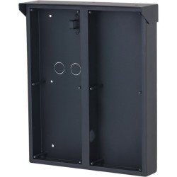 Nadometna montažna doza, za 2 x 3 module, z zaščitnim nadstreškom proti dežju, kovina, črna