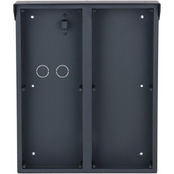 Nadometna montažna doza, za 2 x 3 module, z zaščitnim nadstreškom proti dežju, kovina, črna