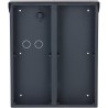Nadometna montažna doza, za 2 x 3 module, z zaščitnim nadstreškom proti dežju, kovina, črna