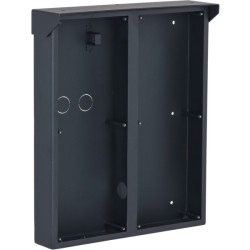 Nadometna montažna doza, za 2 x 3 module, z zaščitnim nadstreškom proti dežju, kovina, črna