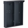 Nadometna montažna doza, za 2 x 3 module, z zaščitnim nadstreškom proti dežju, kovina, črna
