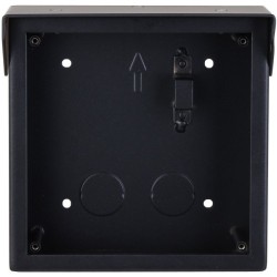 Aufputz-Montagebox, für 1 Modul, mit Regendach, Metall, schwarz