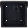 Aufputz-Montagebox, für 1 Modul, mit Regendach, Metall, schwarz