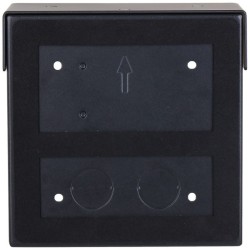 Aufputz-Montagebox, für 1 Modul, mit Regendach, Metall, schwarz
