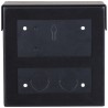 Aufputz-Montagebox, für 1 Modul, mit Regendach, Metall, schwarz