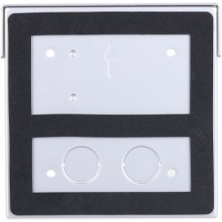 Aufputz-Montagebox, für 1 Modul, mit Regendach, Metall, silber
