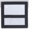 Aufputz-Montagebox, für 1 Modul, mit Regendach, Metall, silber
