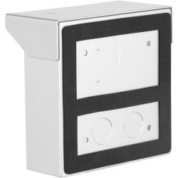 Aufputz-Montagebox, für 1 Modul, mit Regendach, Metall, silber
