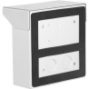 Aufputz-Montagebox, für 1 Modul, mit Regendach, Metall, silber