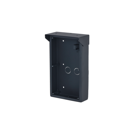Aufputz-Montagebox, für 2 Module, mit Regendach, Metall, schwarz