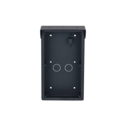 Aufputz-Montagebox, für 2 Module, mit Regendach, Metall, schwarz