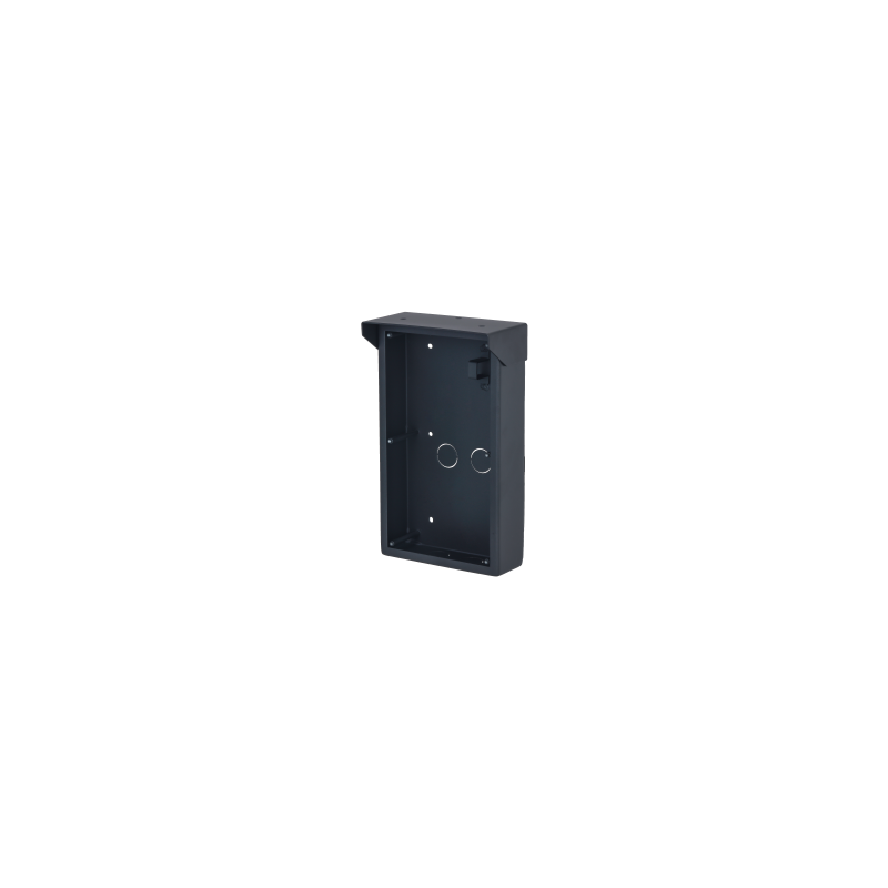 Aufputz-Montagebox, für 2 Module, mit Regendach, Metall, schwarz