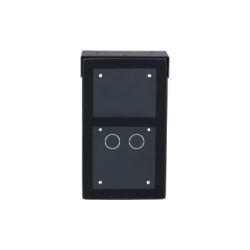 Aufputz-Montagebox, für 2 Module, mit Regendach, Metall, schwarz