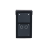 Aufputz-Montagebox, für 2 Module, mit Regendach, Metall, schwarz
