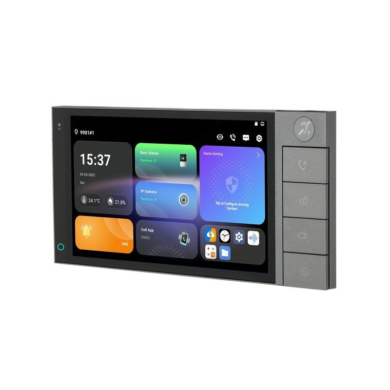 7" 2-Draht-IP-Monitor, Touch-Screen, Tasten, grau