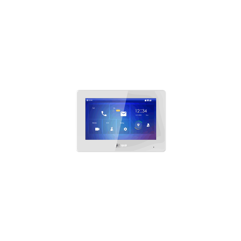 Touch-Screen-Monitor 7", IP-WLAN, 2-Draht, weiß, ohne PoE