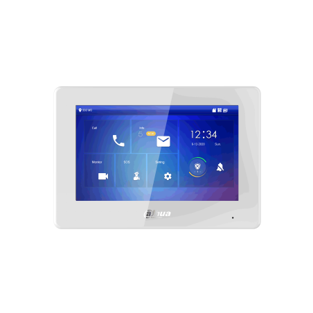 Touch-Screen-Monitor 7", IP-WLAN, 2-Draht, weiß, ohne PoE