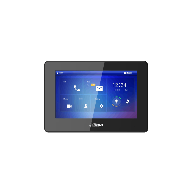 Touch-Screen-Monitor 7", 2-Draht, IP-Schnittstelle, schwarz