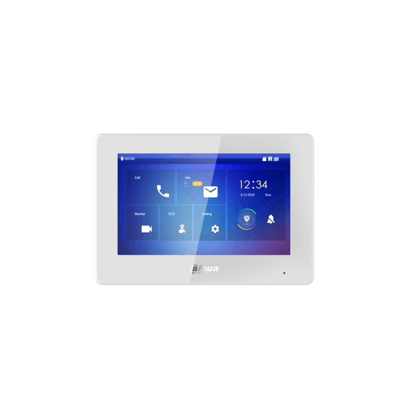 Touch-Screen-Monitor 7", 2-Draht, IP-Schnittstelle, weiß