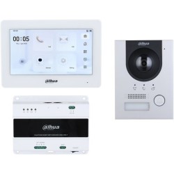 2-Draht-Video-Gegensprechanlagen-Set, 2 MP, 7" TFT-Touch-Screen, IP65, IK07, Aufputz