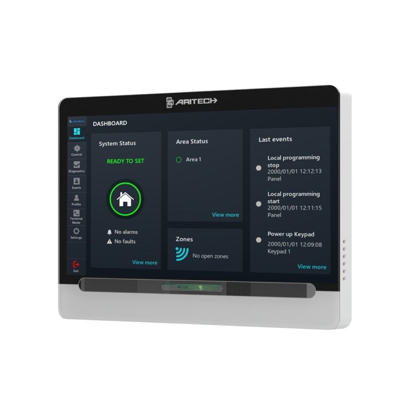 Aritech 7" Touch-Screen-Bedienteil, integrierter MIFARE-Leser, für Everon und ATSadvanced