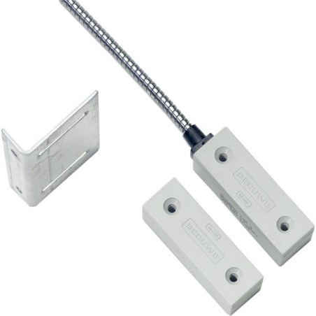Magnetkontakt, 0,6 m Kabel, gepanzerte Anschlussleitung, weiß