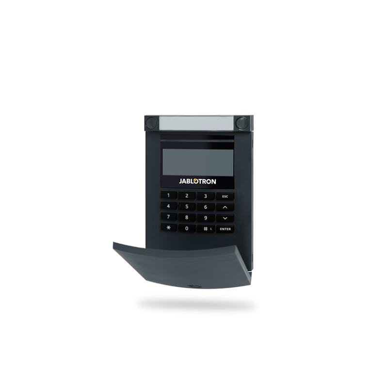 Funk-Bedienteil mit LCD-Display, Codetastatur und Leser, anthrazit