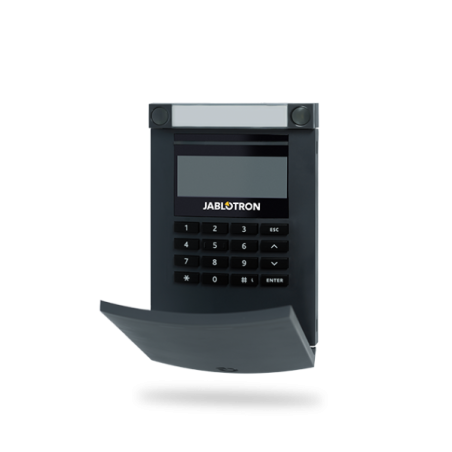 Funk-Bedienteil mit LCD-Display, Codetastatur und Leser, anthrazit